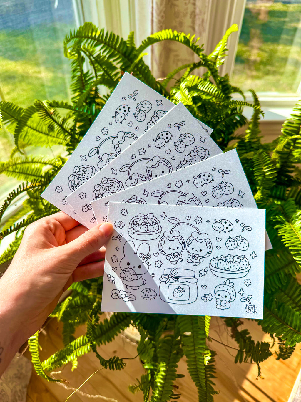 Strawberry Colouring Page