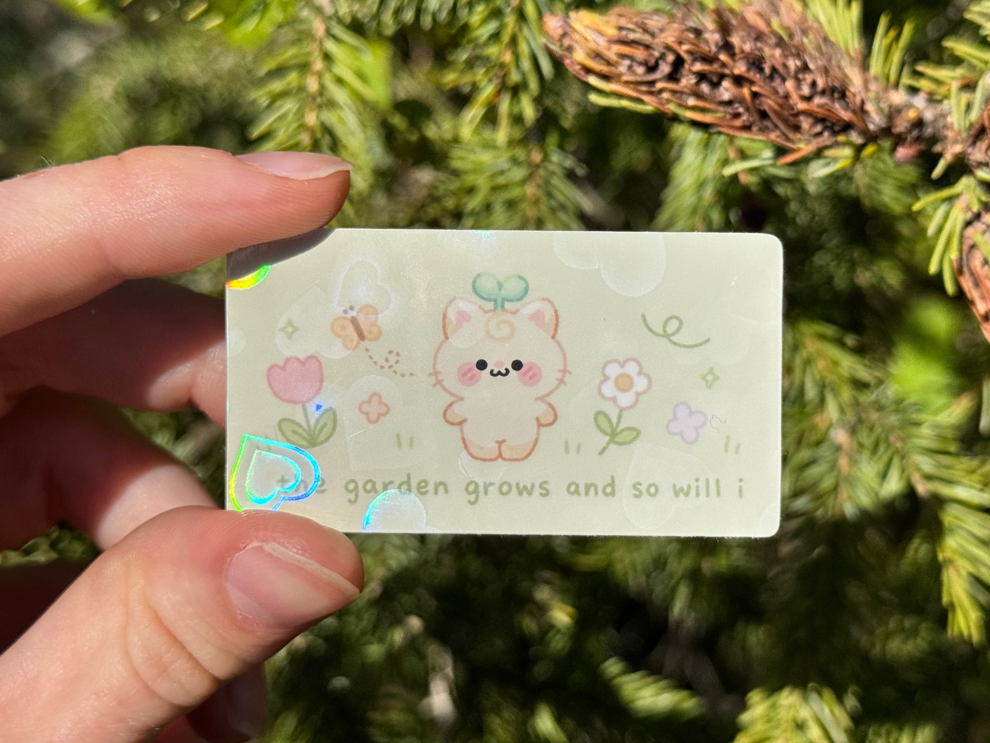 garden holographic sticker